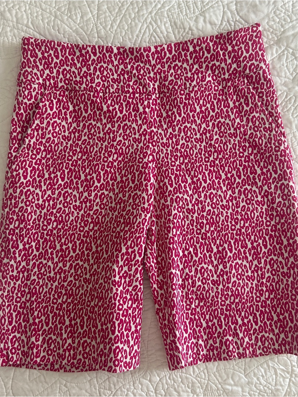 Sara Campbell leopard shorts stretch material XS